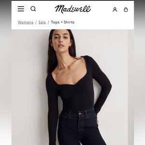 Madewell Ribbed Sweetheart Top Size XXS